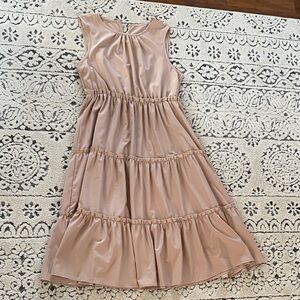 Elegant Dusty Rose Tiered Women's Dress